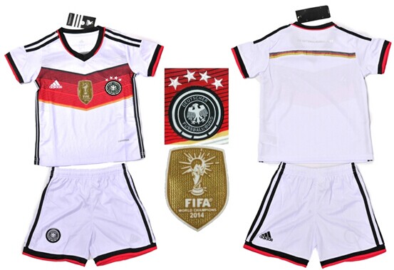 2014 World Cup Germany Blank (or Custom) 2014 FIFA Champions Home Soccer Shirt Kit_Kids