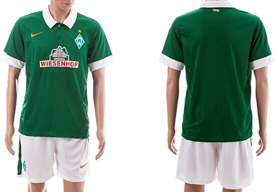 2014/15 Werder Bremen Blank (or Custom) Home Soccer Shirt Kit