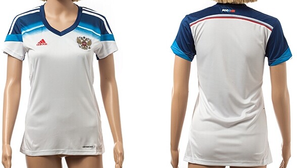 2014 World Cup Russia Blank (or Custom) Away Soccer AAA+ T-Shirt_Womens