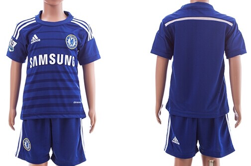 2014/15 Chelsea FC Blank (or Custom) Home Soccer Shirt Kit_Kids