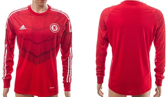 2014/15 Chelsea FC Blank (or Custom) Goalkeeper Red Soccer AAA+ T-Shirt