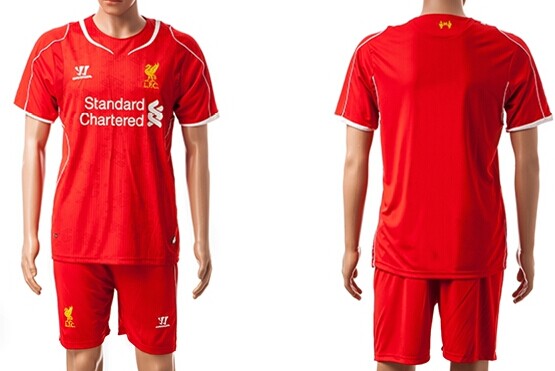 2014/15 Liverpool FC Blank (or Custom) Home Soccer Shirt Kit