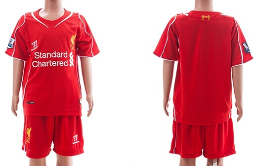 2014/15 Liverpool FC Blank (or Custom) Home Soccer Shirt Kit_Kids