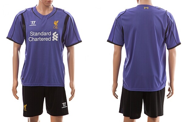 2014/15 Liverpool FC Blank (or Custom) Goalkeeper Purple Soccer Shirt Kit