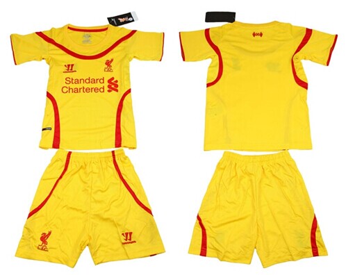 2014/15 Liverpool FC Blank (or Custom) Away Soccer Shirt Kit_Kids