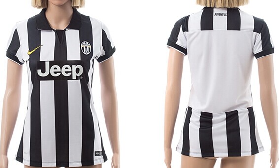 2014/15 Juventus FC Blank (or Custom) Home Soccer Shirt Kit_Womens