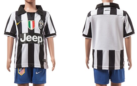 2014/15 Juventus FC Blank (or Custom) Home Soccer Shirt Kit_Kids