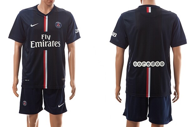 2014/15 Paris Saint-Germain Blank (or Custom) Home Soccer Shirt Kit