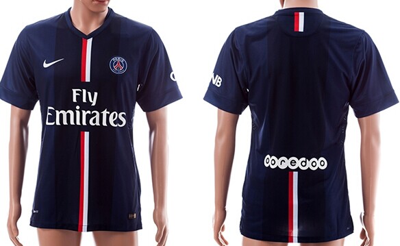 2014/15 Paris Saint-Germain Blank (or Custom) Home Soccer AAA+ T-Shirt