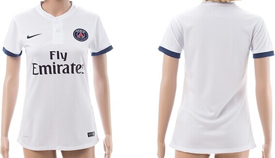 2014/15 Paris Saint-Germain Blank (or Custom) Away Soccer AAA+ T-Shirt_Womens