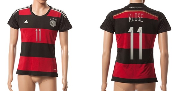 2014 World Cup Germany #11 Klose Away Soccer AAA+ T-Shirt_Womens