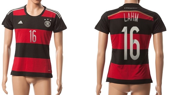 2014 World Cup Germany #16 Lahm Away Soccer AAA+ T-Shirt_Womens
