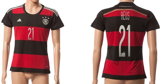 2014 World Cup Germany #21 Reus Away Soccer AAA+ T-Shirt_Womens