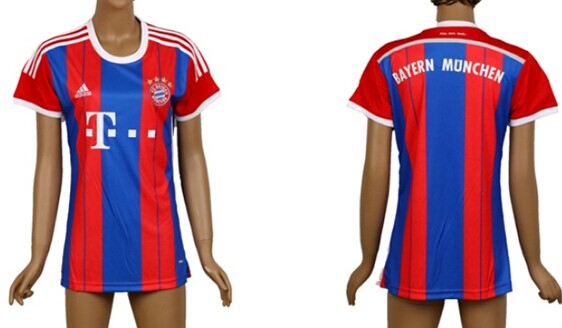 2014/15 Bayern Munchen Blank (or Custom) Home Soccer AAA+ T-Shirt_Womens