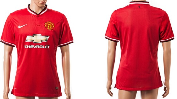 2014/15 Manchester United Blank (or Custom) Home Soccer AAA+ T-Shirt