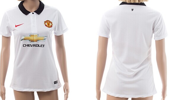 2014/15 Manchester United Blank (or Custom) Away Soccer AAA+ T-Shirt_Womens