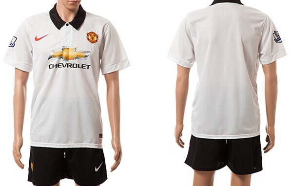 2014/15 Manchester United Blank (or Custom) Away Soccer Shirt Kit