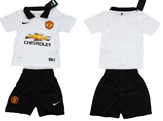 2014/15 Manchester United Blank (or Custom) Away Soccer Shirt Kit_Kids