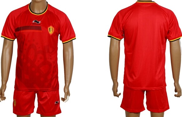 2014 World Cup Belgium Blank (or Custom) Home Soccer Shirt Kit