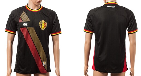 2014 World Cup Belgium Blank (or Custom) Away Soccer AAA+ T-Shirt