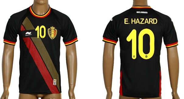 2014 World Cup Belgium #10 E.Hazard Away Soccer AAA+ T-Shirt