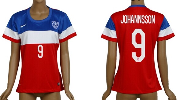 2014 World Cup USA #9 Johannsson Away Soccer AAA+ T-Shirt_Womens