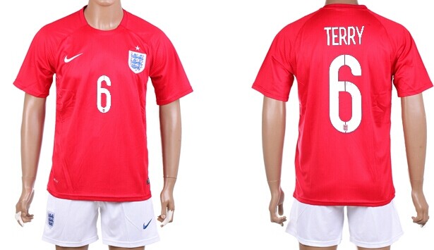 2014 World Cup England #6 Terry Away Soccer Shirt Kit