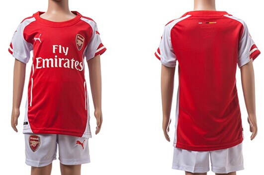 2014/15 Arsenal FC Blank (or Custom) Home Soccer Shirt Kit_Kids
