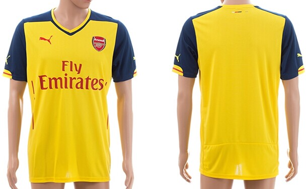 2014/15 Arsenal FC Blank (or Custom) Away Soccer AAA+ T-Shirt