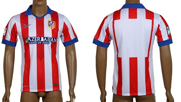 2014/15 Atletico Madrid Blank (or Custom) Home Soccer AAA+ T-Shirt