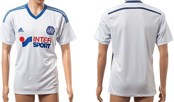 2014/15 Olympique de Marseille Blank (or Custom) Home Soccer AAA+ T-Shirt