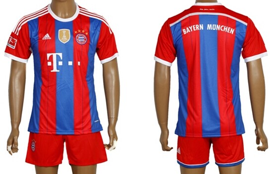 2014/15 Bayern Munchen Blank (or Custom) Home Soccer Shirt Kit