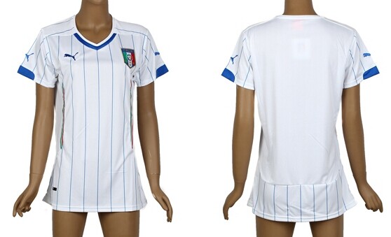 2014 World Cup Italy Blank (or Custom) Away Soccer AAA+ T-Shirt_Womens