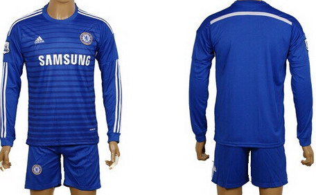 2014/15 Chelsea FC Blank (or Custom) Home Long Sleeve Shirt Kit