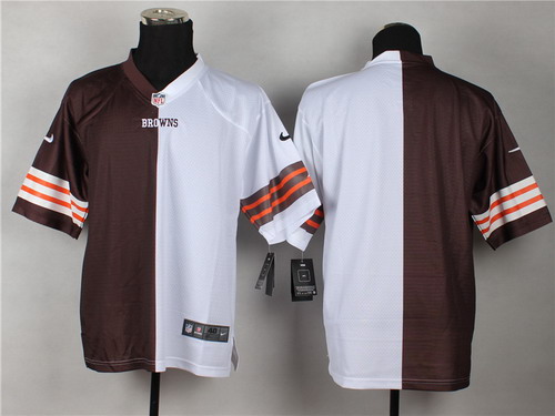 Nike Cleveland Browns Blank Brown/White Two Tone Elite Jersey