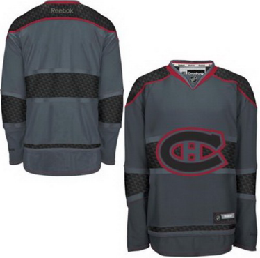Montreal Canadiens Blank Charcoal Gray Jersey