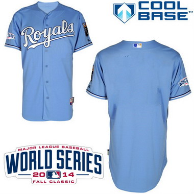 Kansas City Royals Blank 2014 World Series Light Blue Jersey