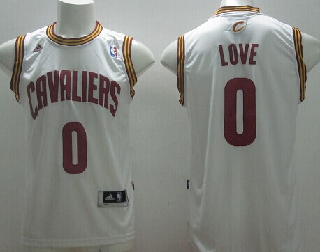 Cleveland Cavaliers #0 Kevin Love Revolution 30 Swingman White Jersey