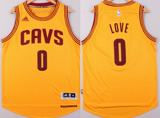 Cleveland Cavaliers #0 Kevin Love Revolution 30 Swingman 2014 New Yellow Jersey