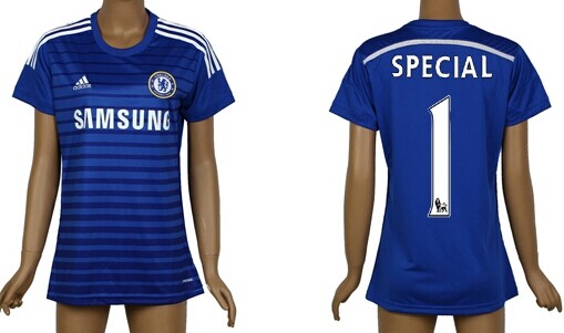 2014/15 Chelsea FC #1 Special Home Soccer AAA+ T-Shirt_Womens
