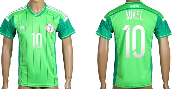 2014 World Cup Nigeria #10 Mikel Home Soccer AAA+ T-Shirt