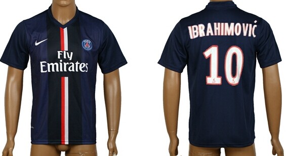 2014/15 Paris Saint-Germain #10 Ibrahimovic Home Soccer AAA+ T-Shirt
