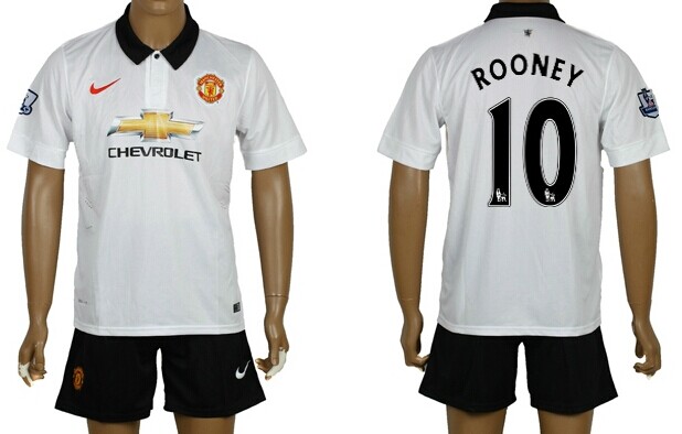 2014/15 Manchester United #10 Rooney Away Soccer Shirt Kit