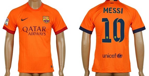 2014/15 FC Bacelona #10 Messi Away Soccer AAA+ T-Shirt