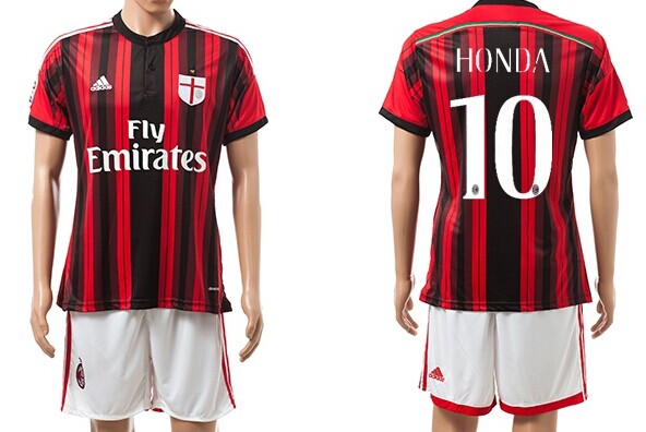 2014/15 AC Milan #10 Honda Home Soccer Shirt Kit