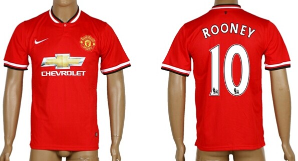 2014/15 Manchester United #10 Rooney Home Soccer AAA+ T-Shirt
