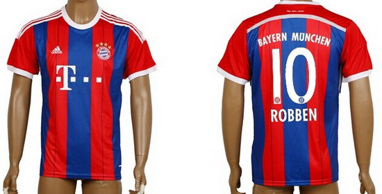 2014/15 Bayern Munchen #10 Robben Home Soccer AAA+ T-Shirt