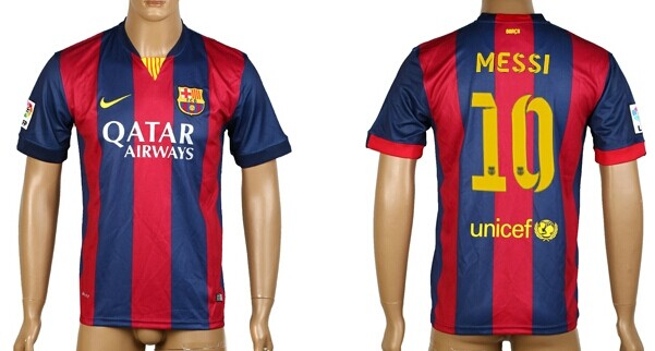2014/15 FC Bacelona #10 Messi Home Soccer AAA+ T-Shirt