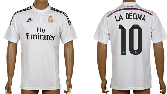 2014/15 Real Madrid #10 La Decima Home Soccer AAA+ T-Shirt