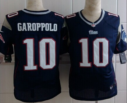 Nike New England Patriots #10 Jimmy Garoppolo Blue Elite Jersey